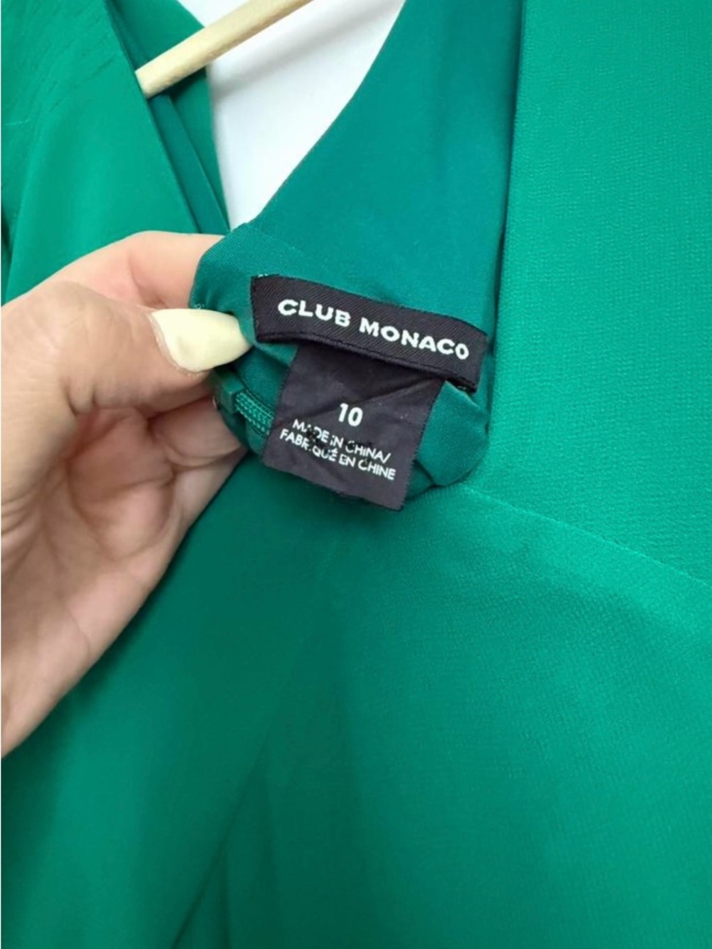 Club Monaco Zorbina Pleated High-Low Dress - Emerald Green - Picture 7 of 8